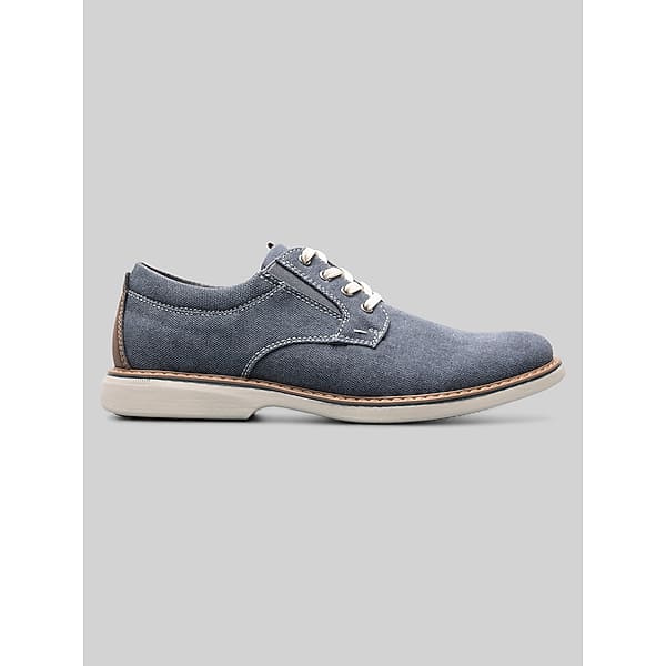 Nunn Bush Men's Otto Canvas Plain Toe Oxfords Blue Denim - Size: 8 D-Width