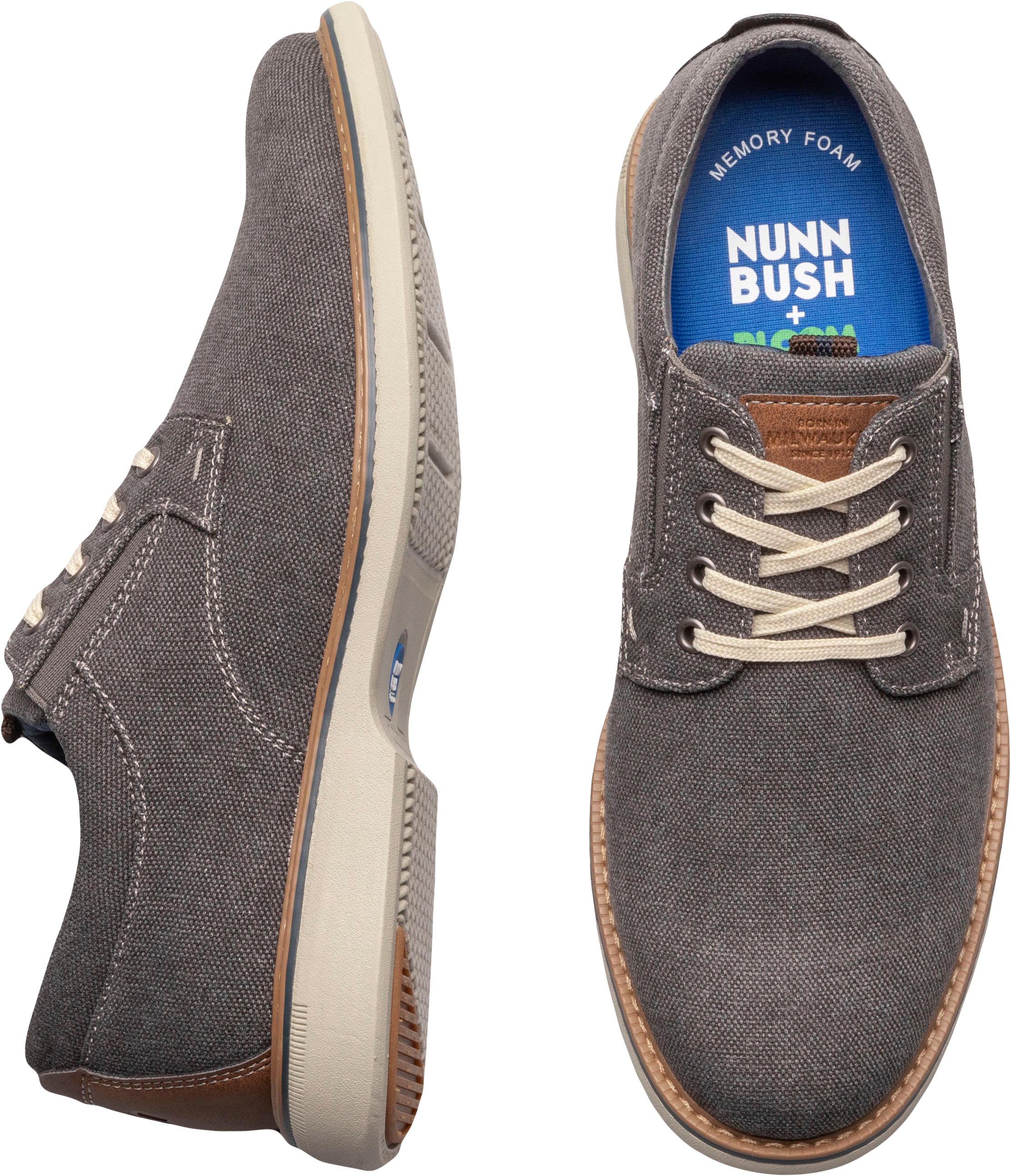 Nunn Bush Otto Canvas Plain Toe Oxfords Casual Shoes Men s