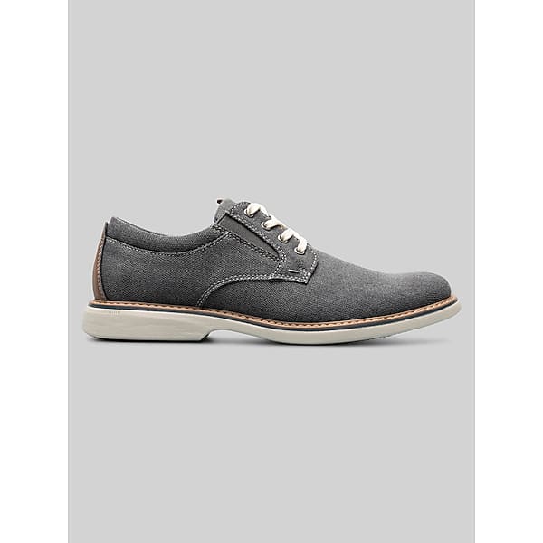 Nunn Bush Men's Otto Canvas Plain Toe Oxfords Gunmetal - Size: 9.5 D-Width