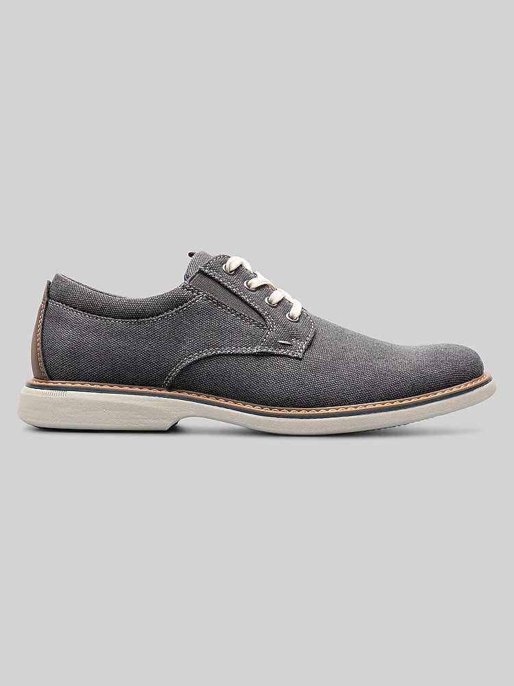 Nunn Bush Otto Canvas Plain Toe Oxfords, Gunmetal - Gray | Casual