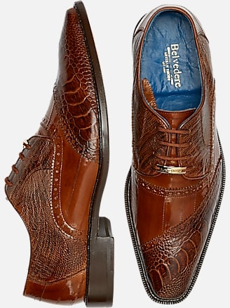 Belvedere Nino Ostrich & Eel Cap Toe Oxfords | Dress Shoes | Men's ...