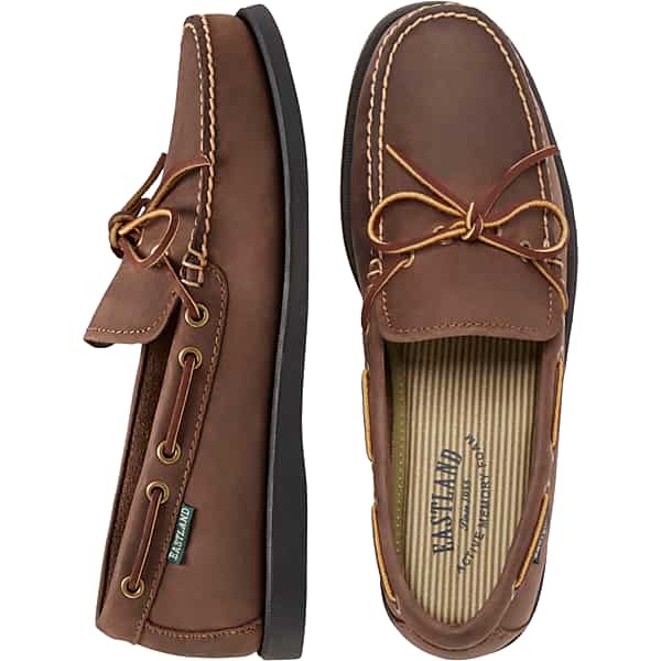 Eastland Men's Yarmouth Camp Leather Moc Toe Boat Shoes Brown - Size: 10 1/2 D-Width TMW42F505403