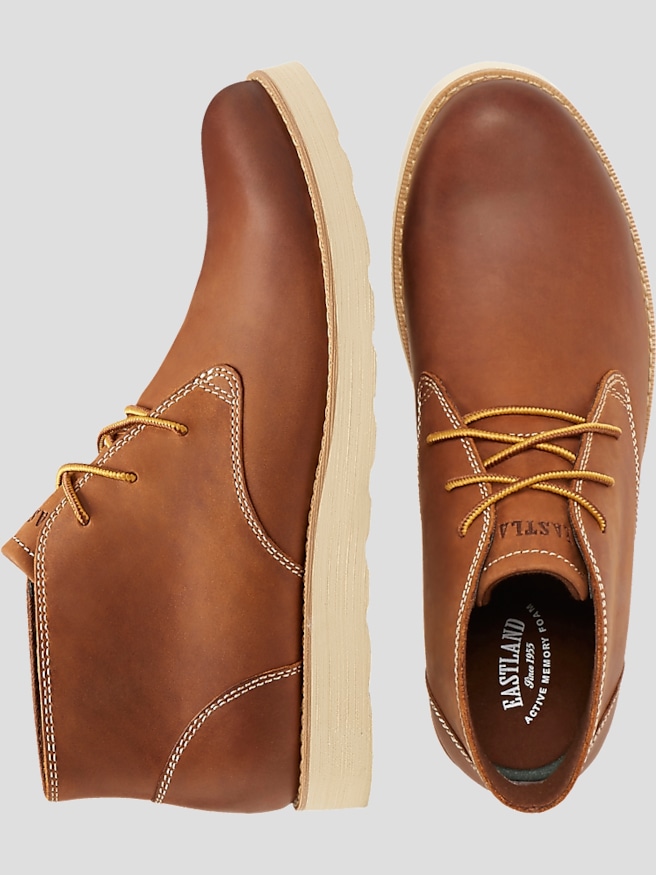Eastland Men's Jack Lace-Up Wedge Chukka Boots , Cognac / Tan