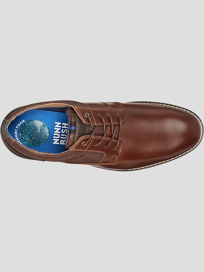 Nunn Bush Circuit Leather Plain Toe Oxfords