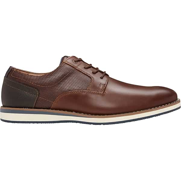 Nunn Bush Men's Circuit Leather Plain Toe Oxfords Brandy - Size: 12 WIDE