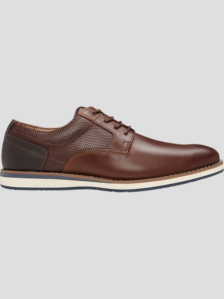 Nunn Bush Circuit Leather Plain Toe Oxfords, Brandy - Tan | Casual