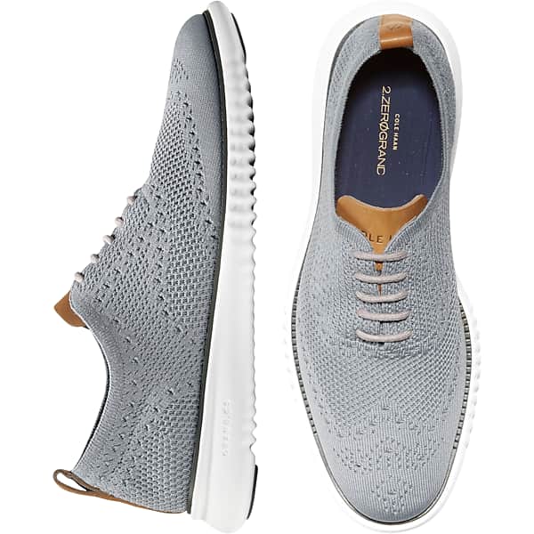 Cole Haan Men's 2.ZeroGrand Stitchlite Wingtip Oxfords Gray - Size: 11 D-Width TMW42FW10404