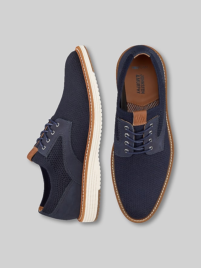 Johnston &Amp; Murphy Upton Knit Plain Toe Oxfords