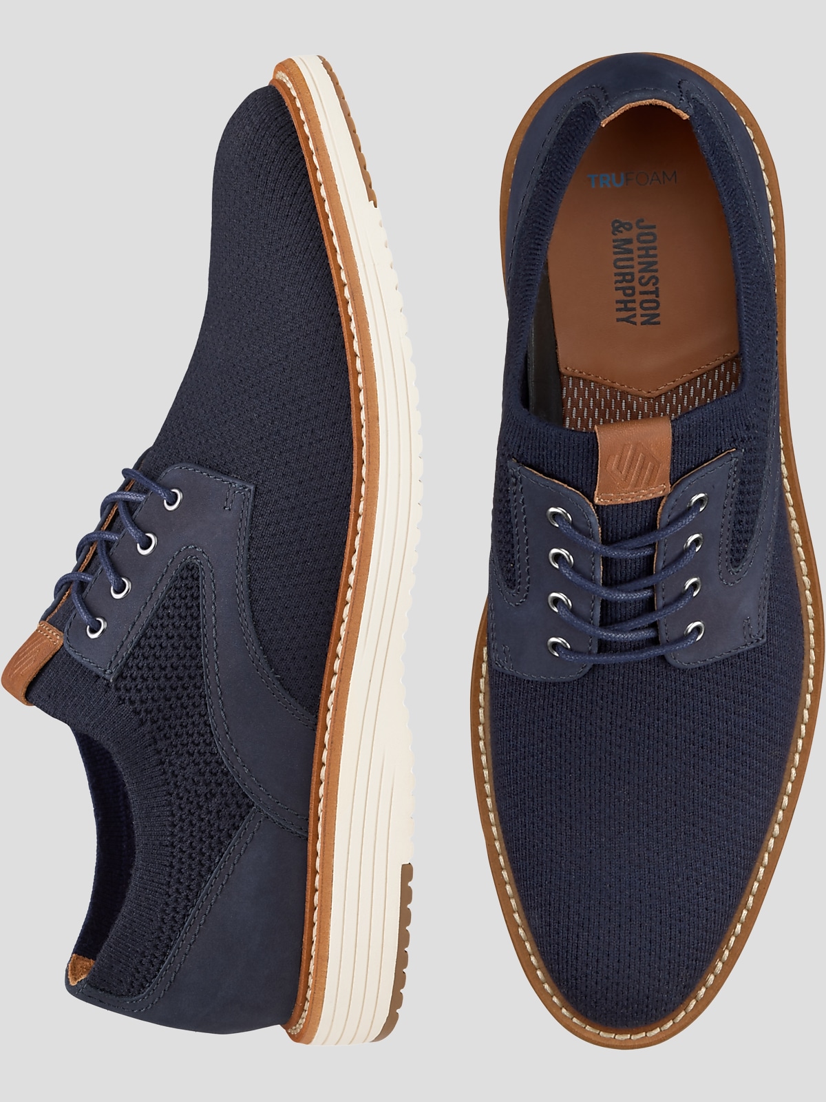 Johnston & Murphy Upton Knit Wingtip Oxfords | Casual Shoes| Men's ...