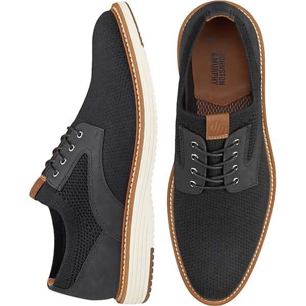 Johnston & Murphy Men's Johnston & Amp; Murphy Upton Knit Plain Toe Oxfords Black Knit - Size: 11 D-Width TMW42GE10402