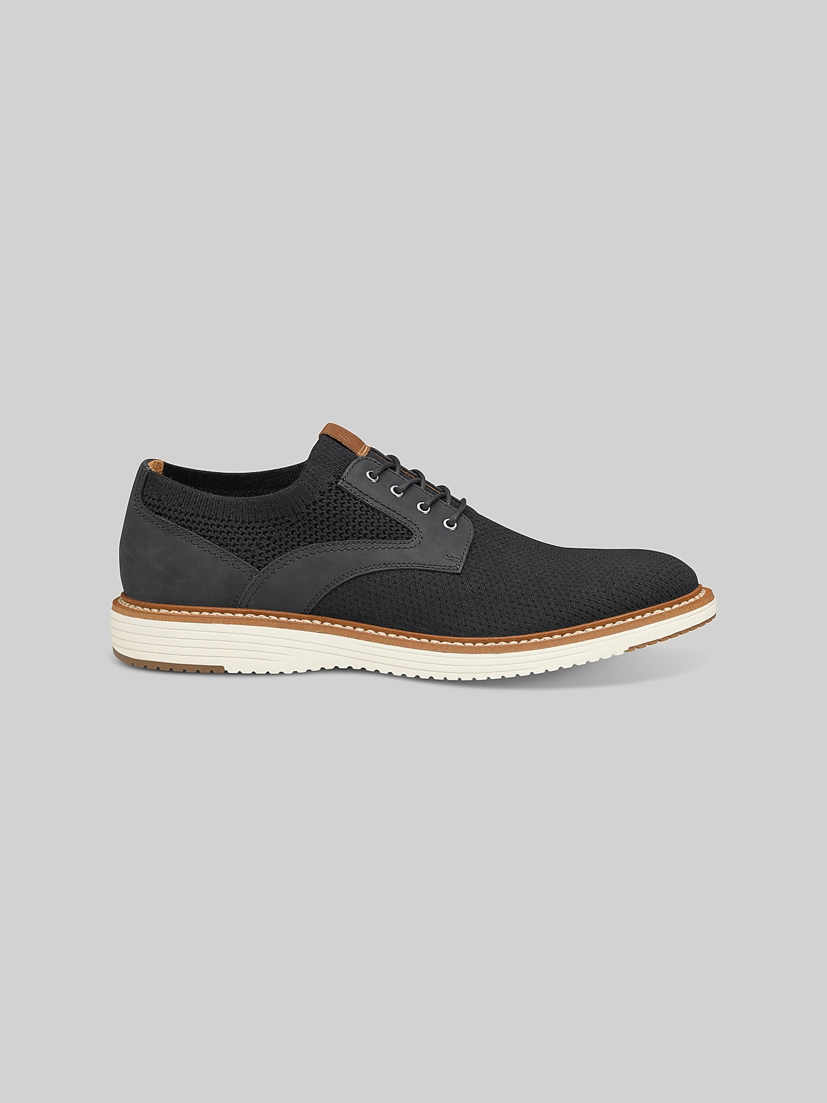 UPTON KNIT MEN\'S SHOES‎ SZ 9 M BLACK LACE UP BY JOHNSTON & MURPHY. Dress, Casual Men main image 2