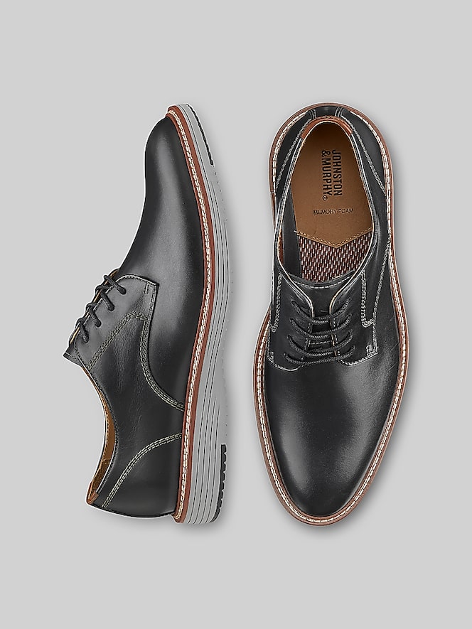 Johnston &Amp; Murphy Upton Leather Plain Toe Oxfords