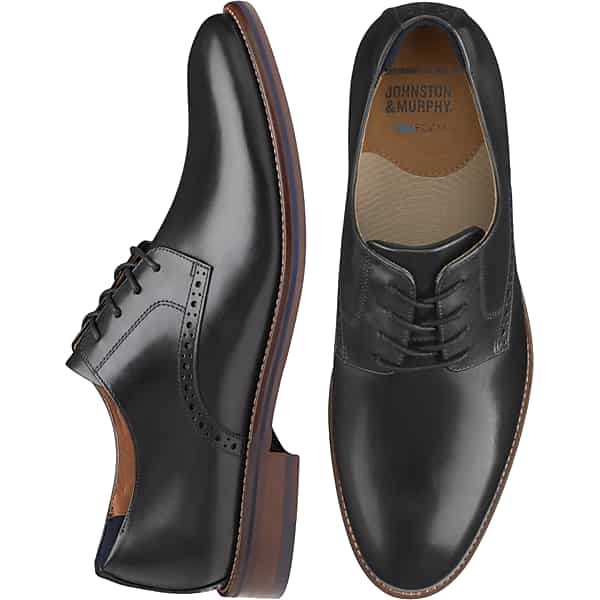 Johnston & Murphy Men's Johnston & Amp; Murphy Conard 2.0 Leather Plain Toe Oxfords Black - Size: 14 D-Width TMW42GG40402