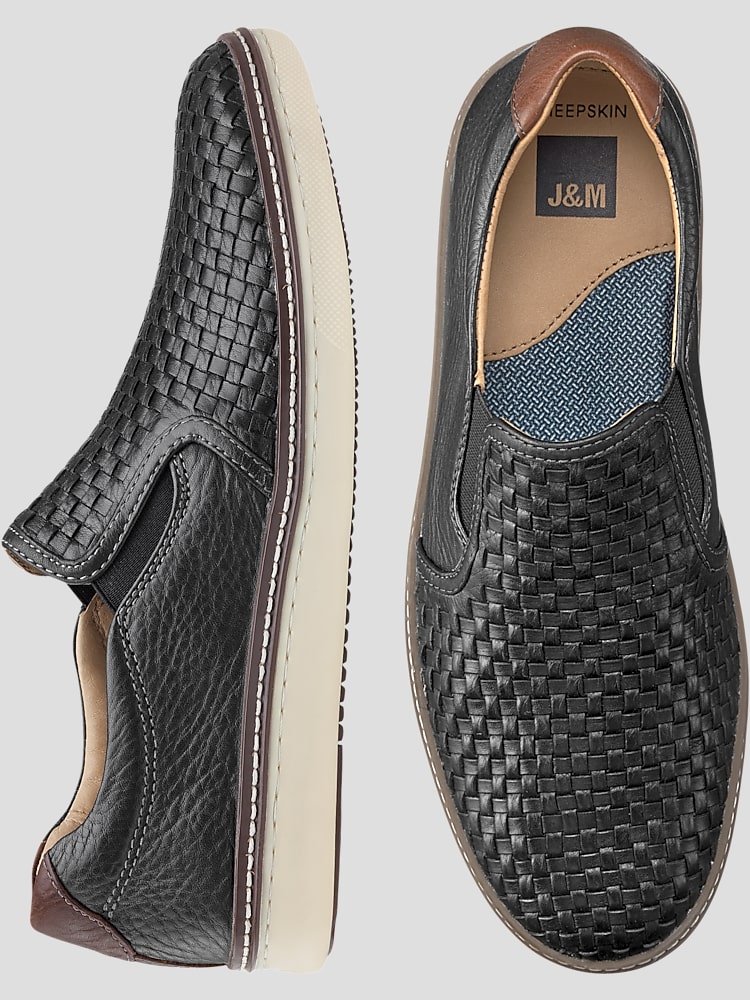 Johnston Murphy McGuffey Woven Slip Ons Barefoot Shoes Men s Wearhouse