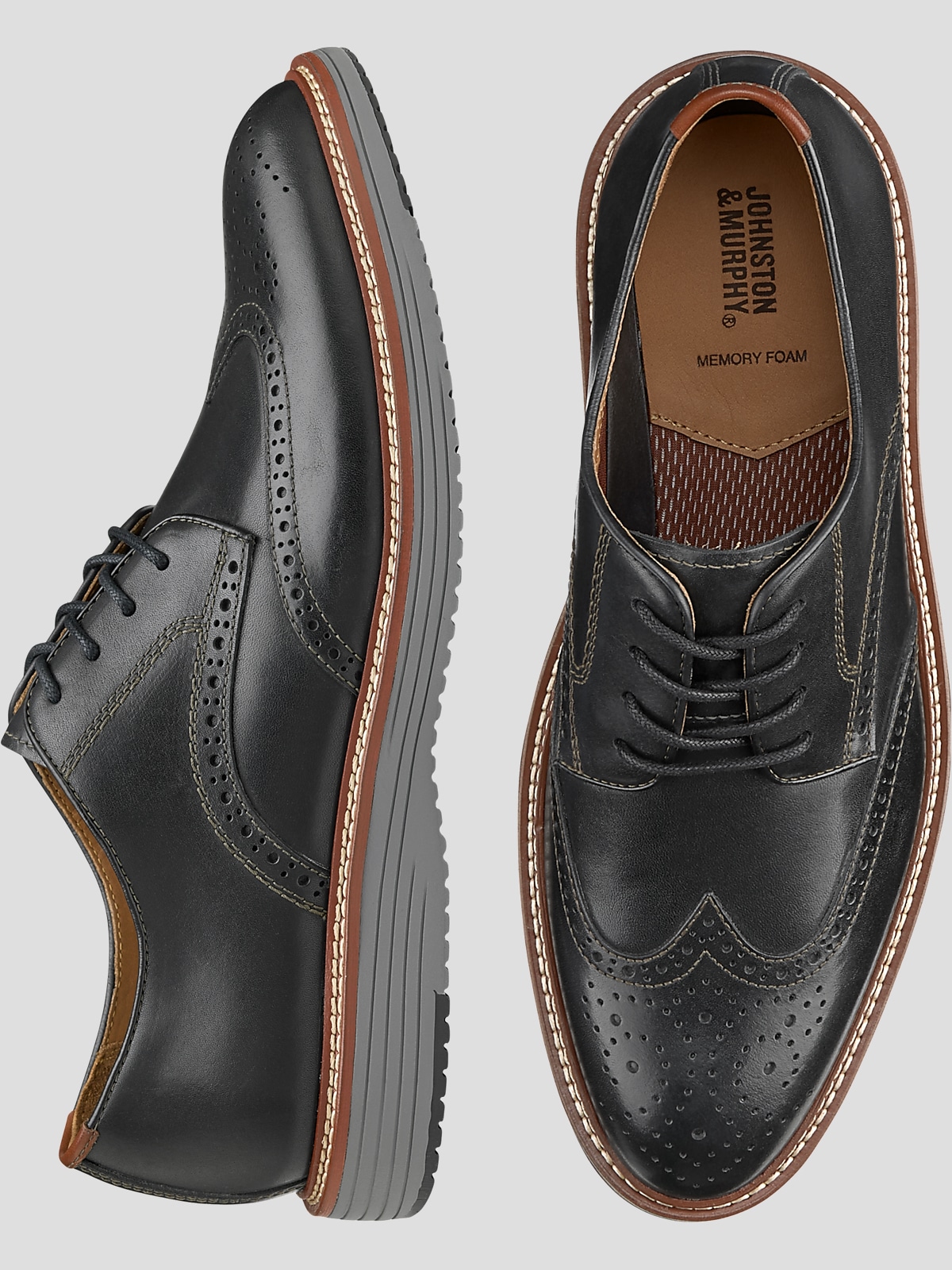 Johnston & Murphy Upton Wingtip Oxfords | Casual Shoes| Men's Wearhouse