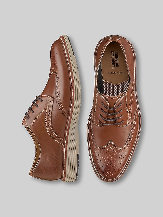 Johnston &Amp; Murphy Upton Leather Wingtip Oxfords