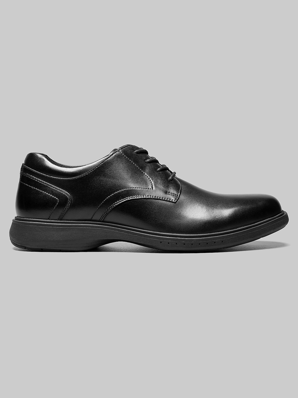 Nunn Bush KORE PRO Leather Plain Toe Oxfords, Black | Casual  display picture 1