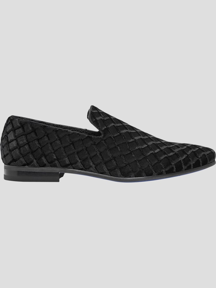 Moretti Trevor Velvet Formal Loafers, Black - Size: 8.5 D  display picture 3