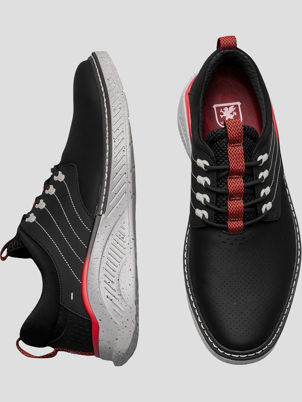 Red and black stacy adams top