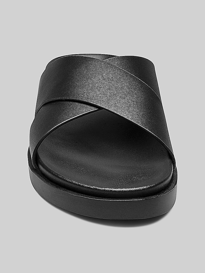 Stacy Adams Montel Criss-Cross Strap Slide Sandals