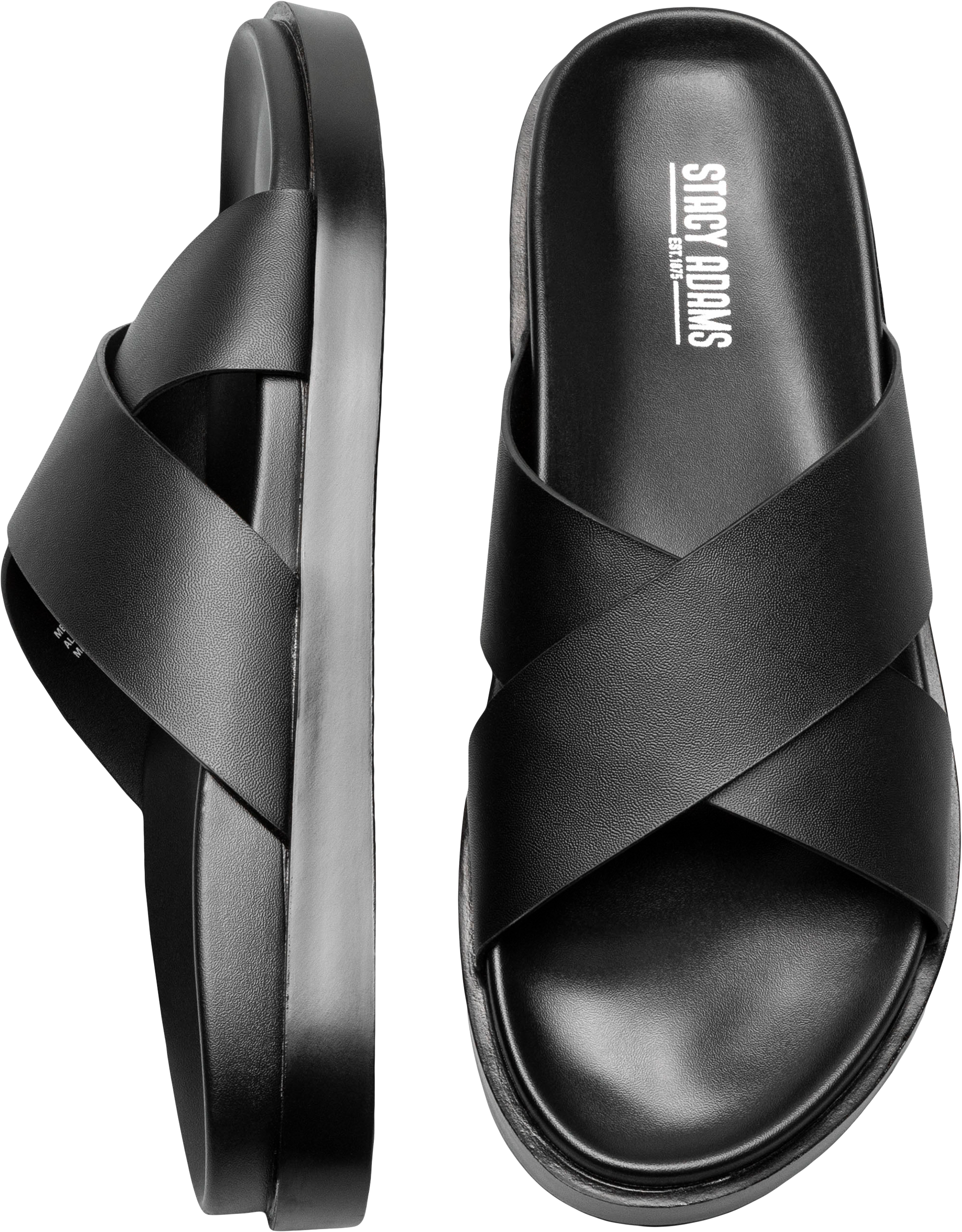 Stacy Adams Montel Cross Strap Slide Sandals | All Shoes| Men's