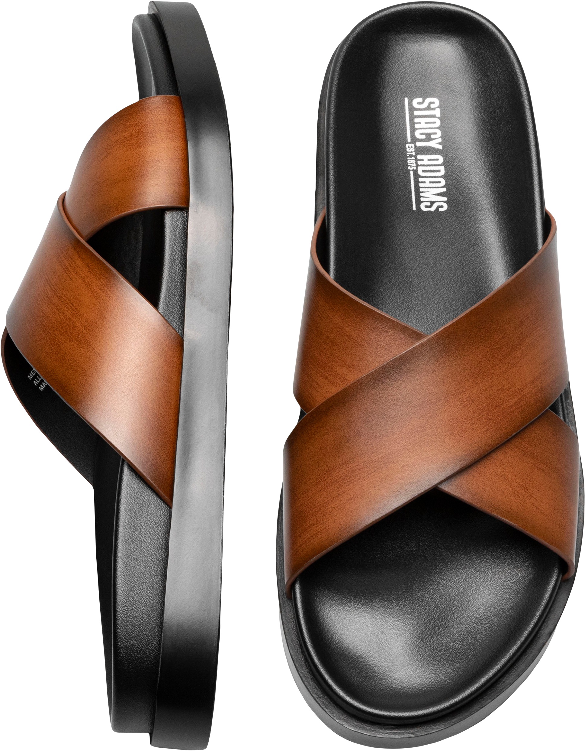 Montel Cross Strap Slide Sandals