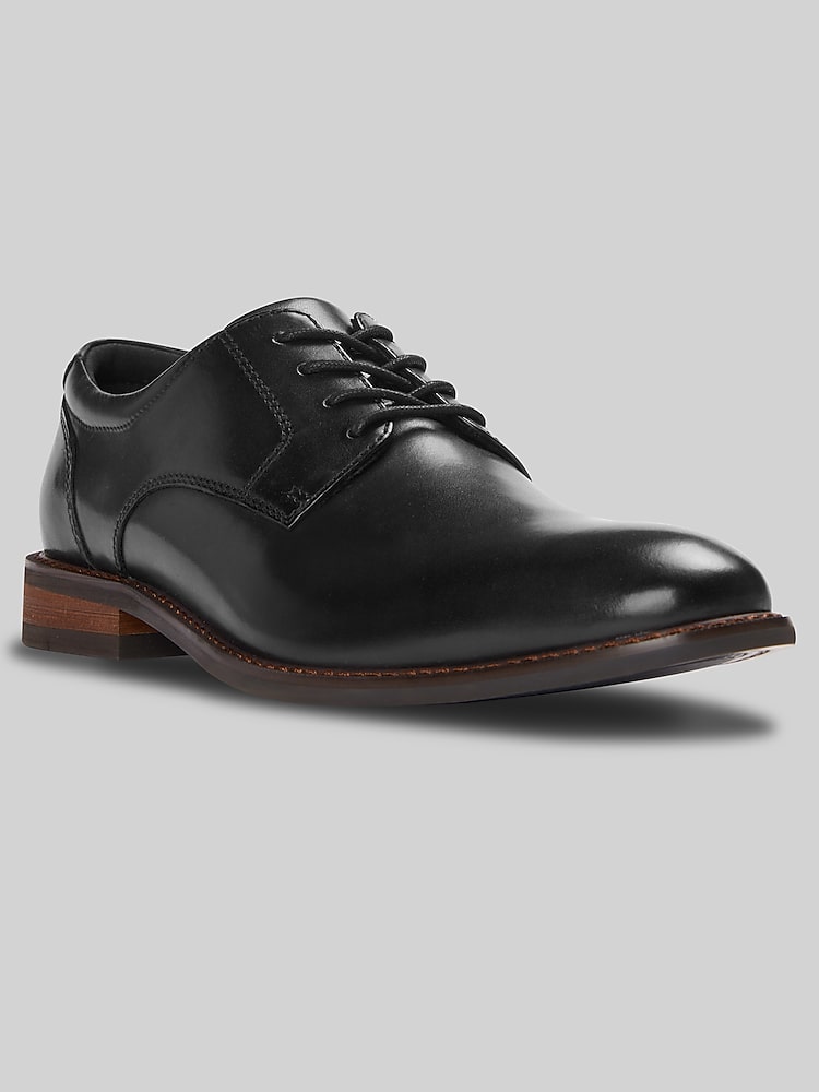Joseph Abboud Cosmo Leather Plain Toe Oxfords, Black | Dress 