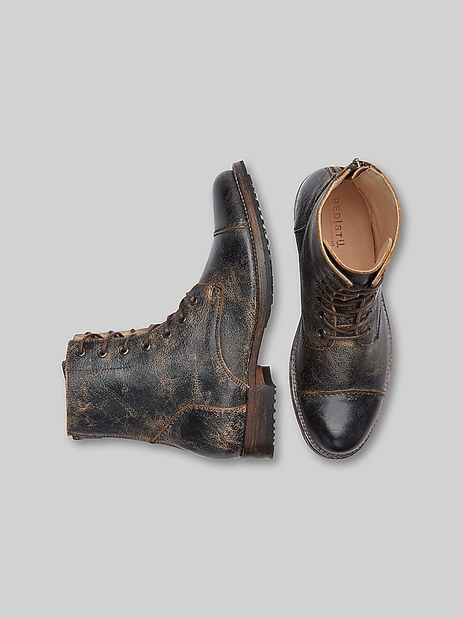 Bedstu Protege Leather Lace-Up Cap Toe Boot