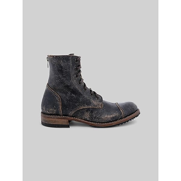 Bedstu Men's Protege Leather Lace-Up Cap Toe Boot Black - Size: 9 1/2 D-Width