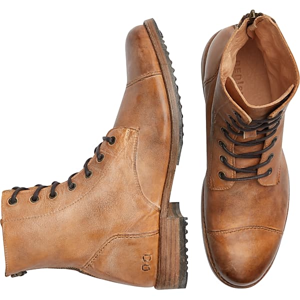 Bedstu Men's Protege Leather Lace-Up Cap Toe Boot Tan - Size: 8 1/2 D-Width TMW42HL85405