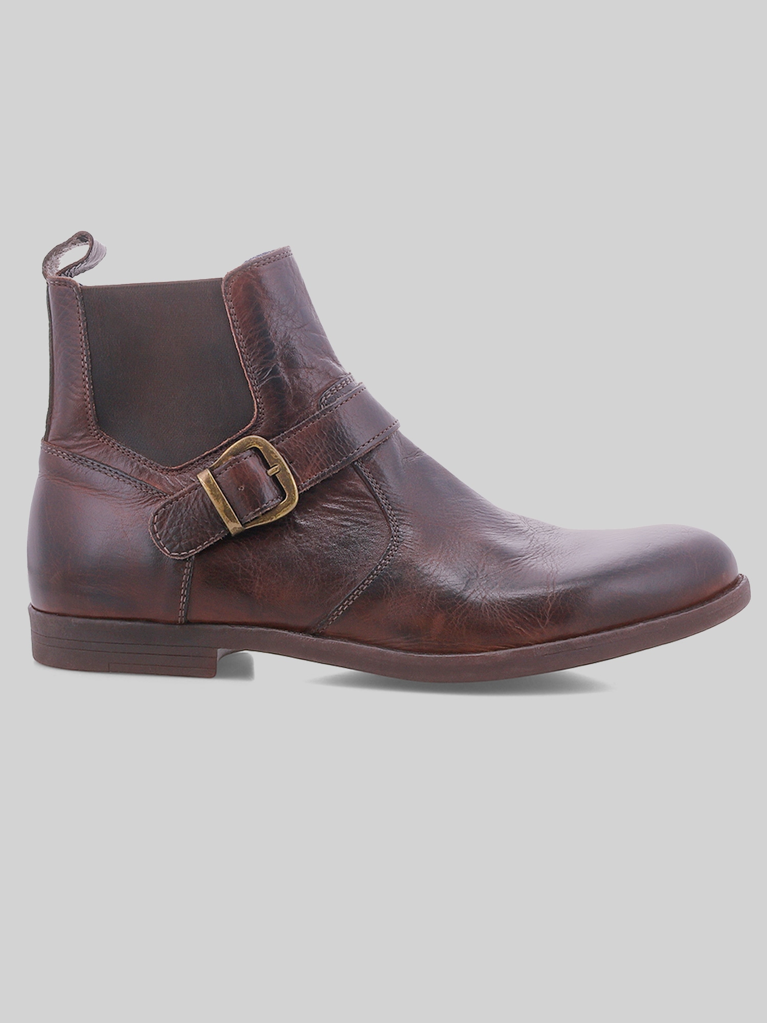 Michelangelo Plain Toe Buckle Chelsea Boots