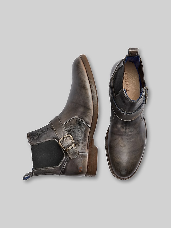 Bedstu Michelangelo Leather Lace-Up Plain Toe Chelsea Boots