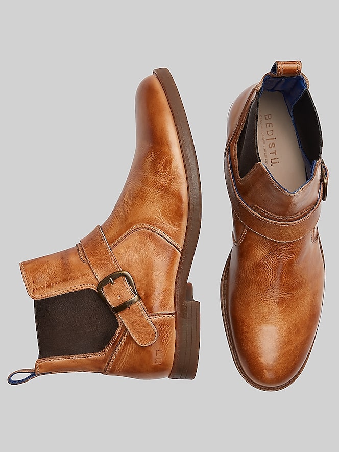 Bedstu Michelangelo Plain Toe Buckle Chelsea Boots, Tan - Image 4 of 4