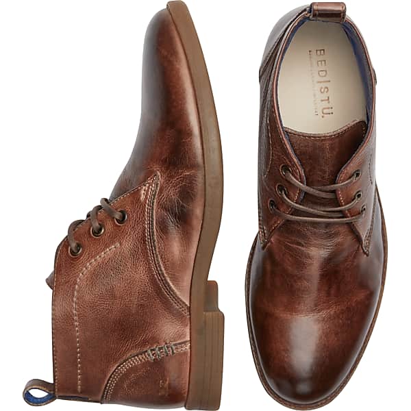 Bedstu Men's Illiad Leather Lace-Up Chukka Boots Brown - Size: 8 1/2 D-Width TMW42HT85403