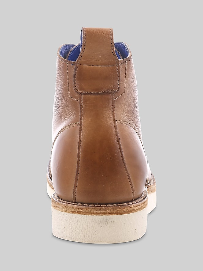 Bedstu Lincoln Leather Apron Toe Lace-Up Boots
