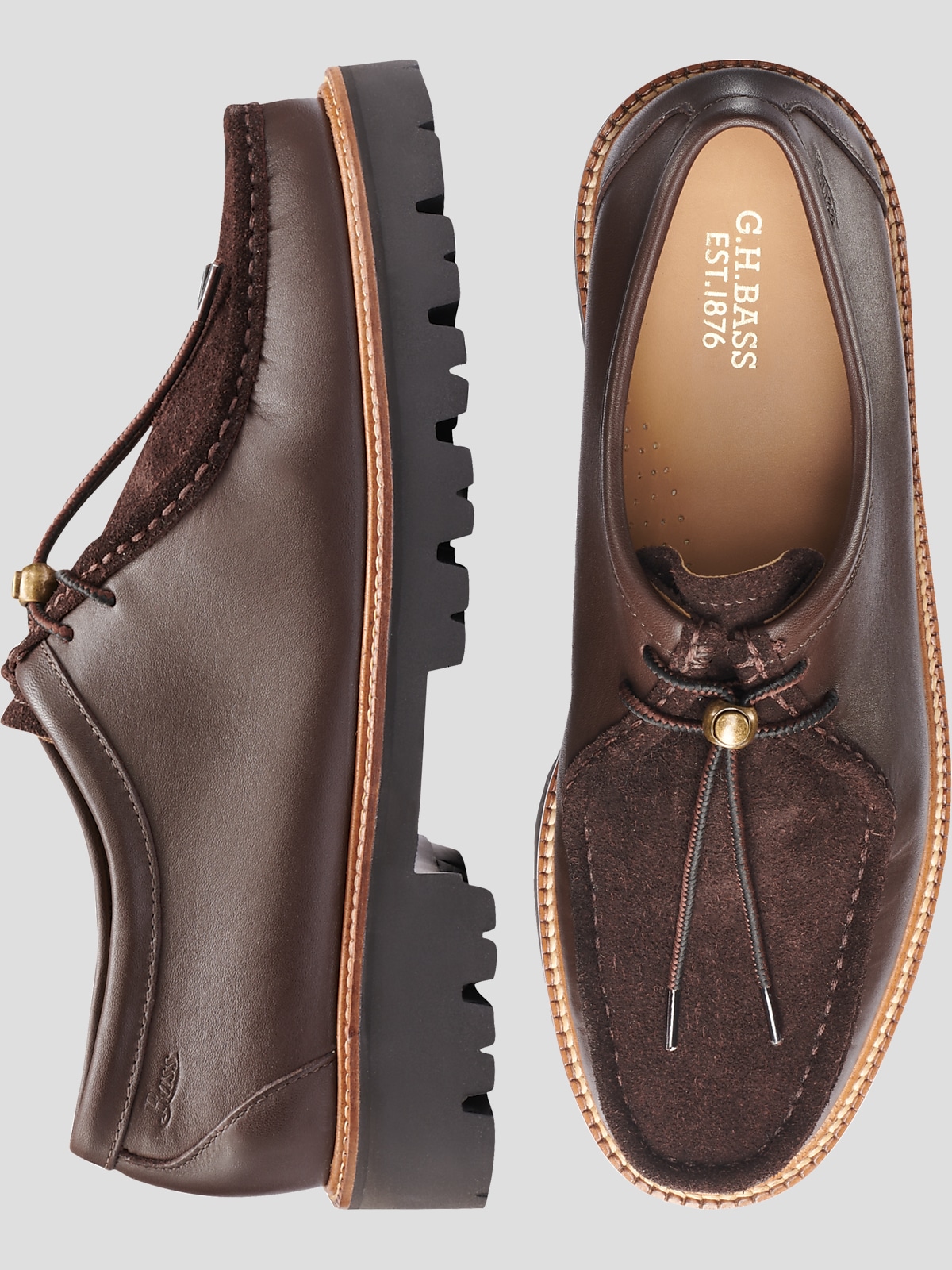 G.H.BASS Wallace Moc Toe Lace Up Shoes Casual Shoes Men s Wearhouse