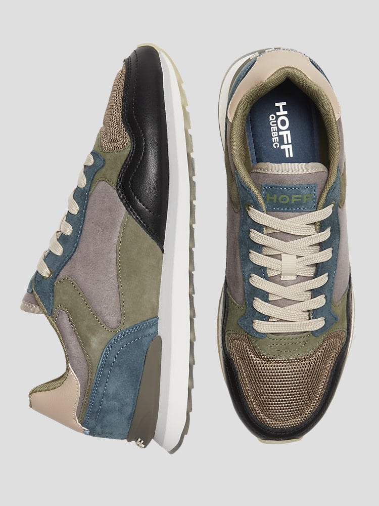 Hoff USA Men s Quebec Suede Leather Sneaker at Men s Wearhouse Grey Green Blue Size 11 D Width