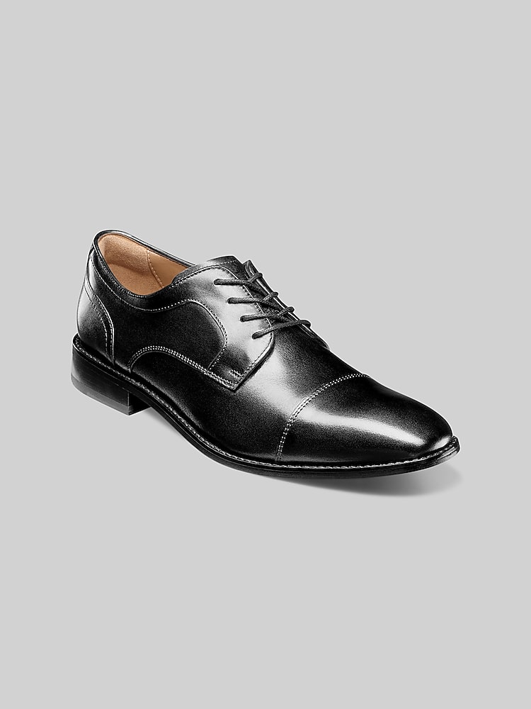 Florsheim Men’s Black‎ Oxfords Size 10 Vintage Florsheim Black Wingtip Oxfords Shoes Mens Size 10 D  main image 2