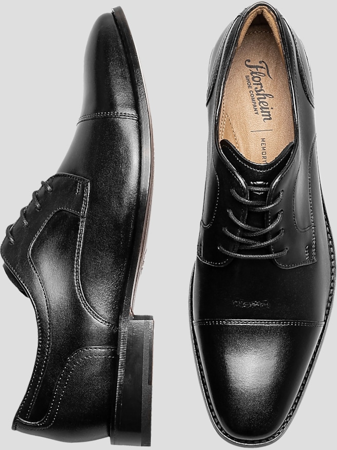 Florsheim Men's Conetta Leather Cap Toe Oxfords , Black