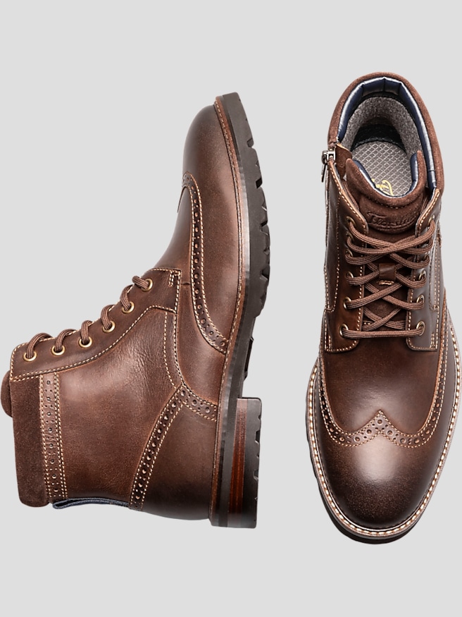 Florsheim Men's Renegade Leather Wingtip Boots , Tan