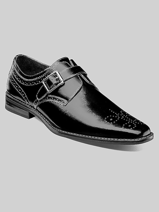 Stacy Adams Kinsley Plain Toe Monk Strap