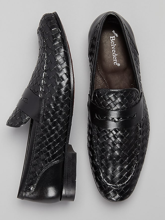 Belvedere Luce Woven Penny Loafers
