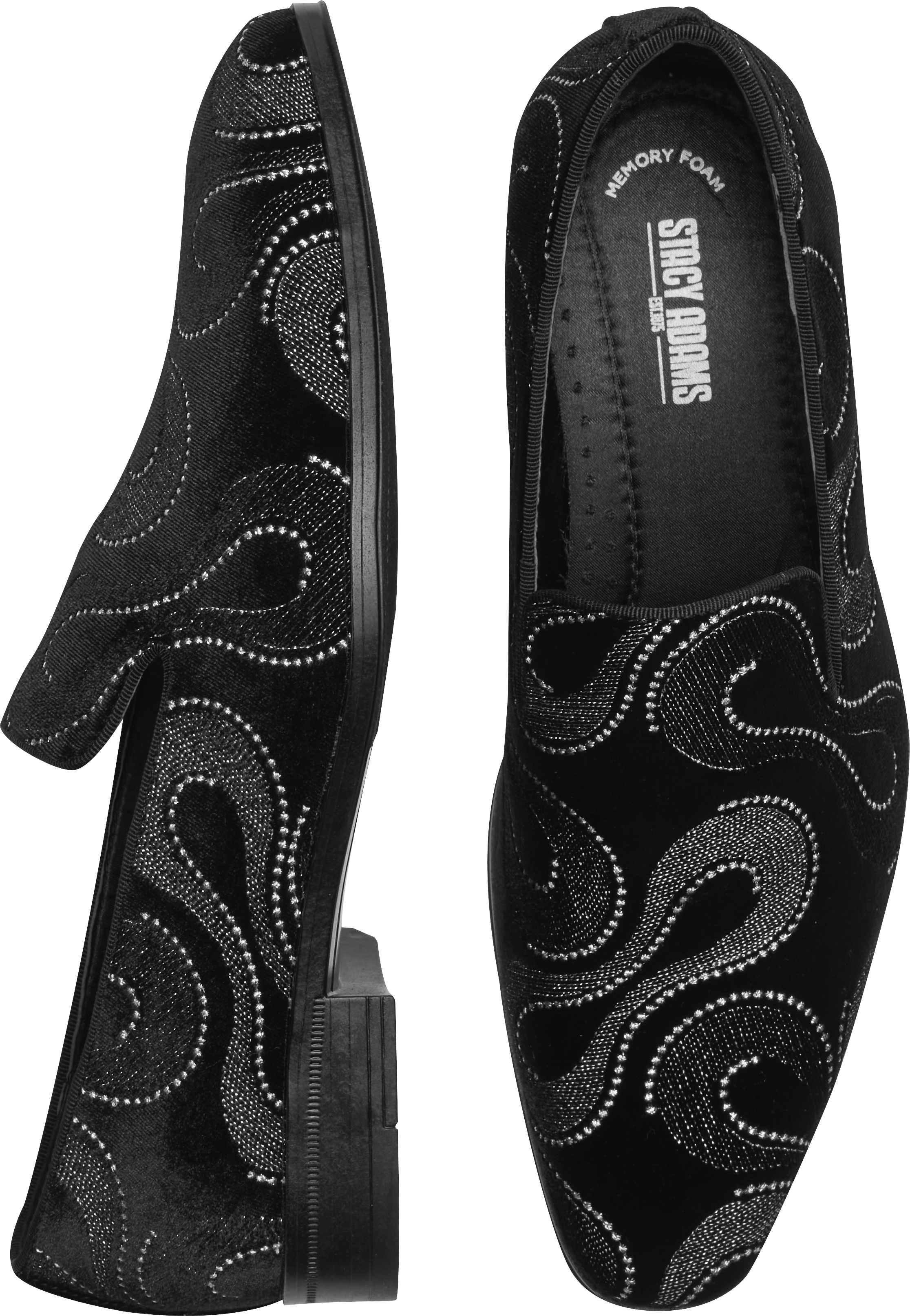 Swainson Embroidered Swirl Slip-On Formal Shoes