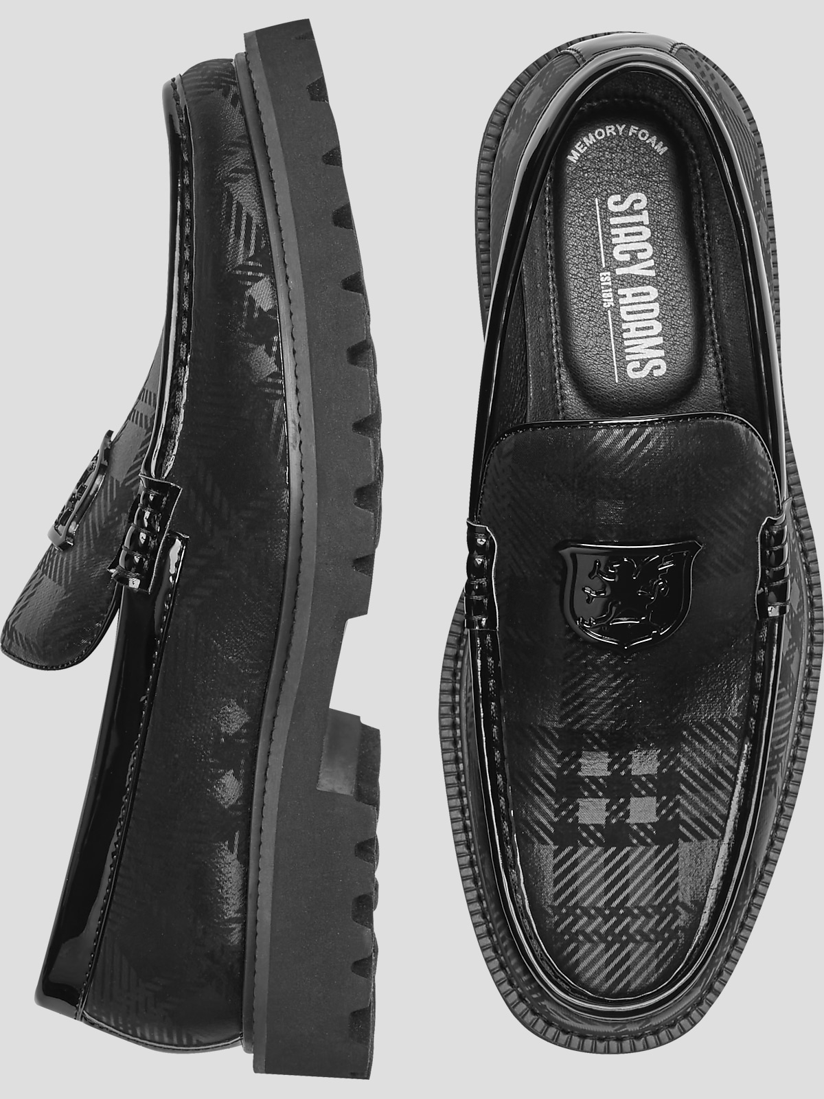Stacy adams black dress shoes discount