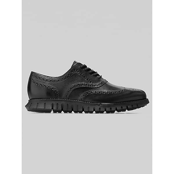 Cole Haan Men's ZEROGRAND Remastered Wingtip Oxford Dress Sneakers Black/Black - Size: 10 D-Width TMW42LF00402