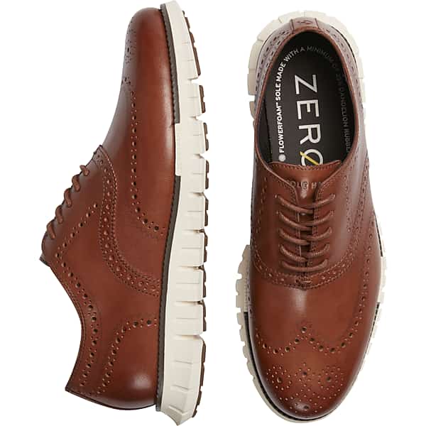 Cole Haan Men's Zerogrand Remastered Wingtip Oxford Dress Sneakers British Tan - Size: 10 D-Width TMW42LF00405