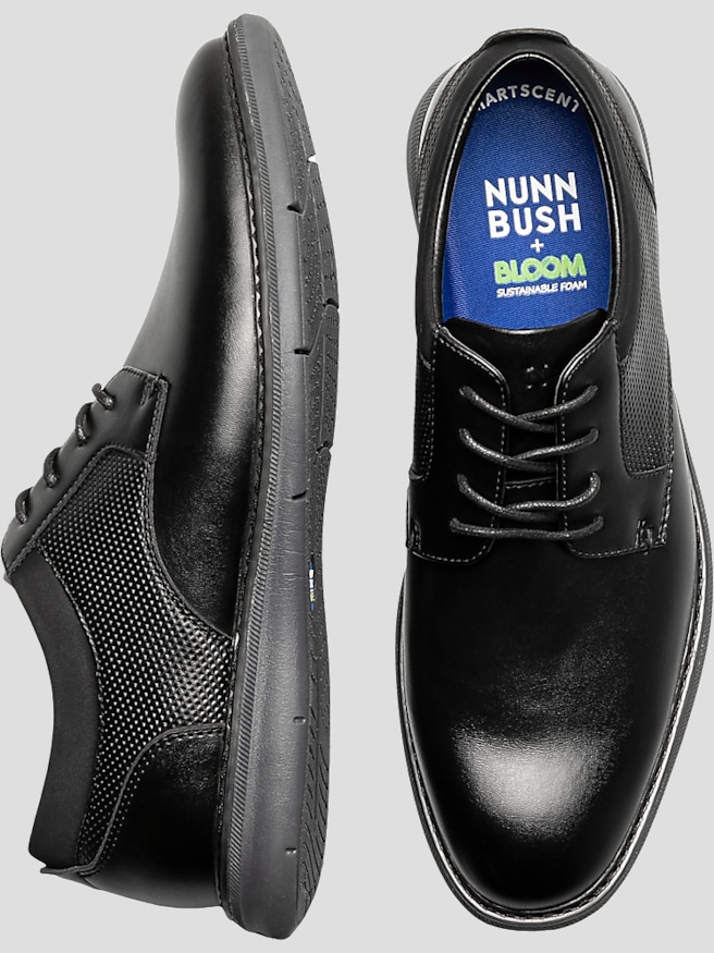 Nunn Bush Men's Chase Plain Toe Oxfords , Black