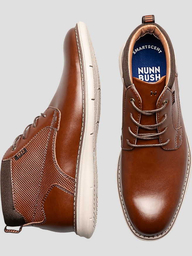 Nunn Bush Men's Chase Plain Toe Chukka Boots , Cognac / Tan
