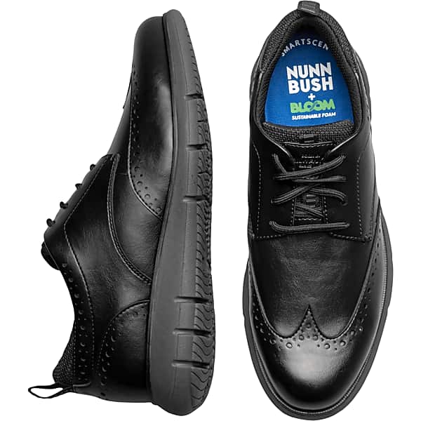 Nunn Bush Men's Stance Wingtip Oxfords Black - Size: 9 D-Width