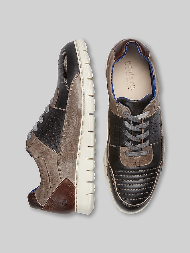 Bedstu Fairman Leather Moc Toe Lace-up Sneakers